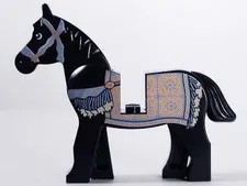 LEGO® Horse with Black & White Eyes, Persian Blanket Pattern 4493c01pb06