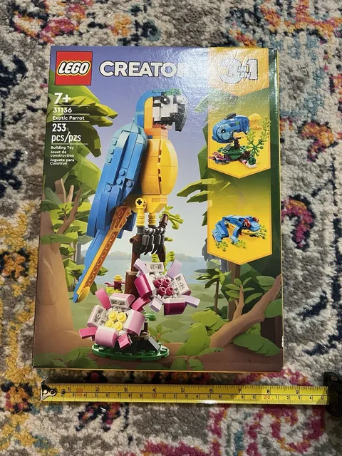 LEGO Creator 3 in 1 Exotic Parrot Building Toy Set 253 Pcs