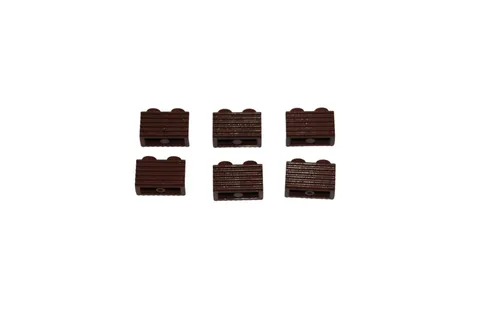 6 Lego® TRAIN Railway 9V RC 2x1 Brick with Grille Grill BROWN