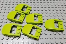 LEGO Lot of 6 Lime Green 4x3 Cut Back Wedge Windscreen Pieces