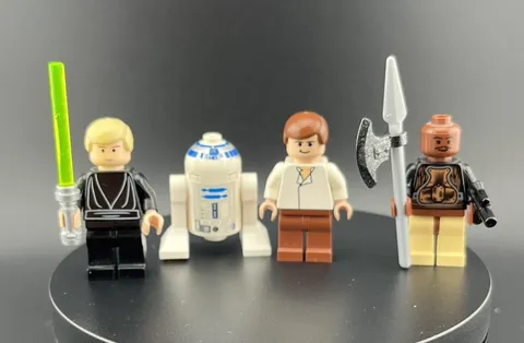 LEGO Minifigure Star Wars Luke Skywalker Han Solo Lando R2D2 Jabba’s Sail Barge
