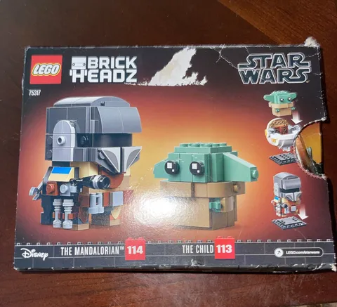 LEGO 75317 Brickheadz Star Wars The Mandalorian & the Child Set New Open Box