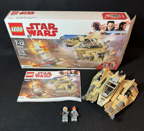 LEGO Star Wars 75204 Sandspeeder Incomplete Set With Box - Missing Ground Unit