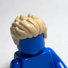Lego - Minifigure Hair - Tan Blonde, Swept Back, Wavy, Spiked