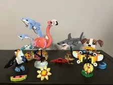 LEGO 3 in 1 Creator LOT Animals Puppy, Shark, Flamingo, Dolphins, Toucan Sets