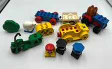 Lot of Vintage Lego Duplo Vehicles and Figures