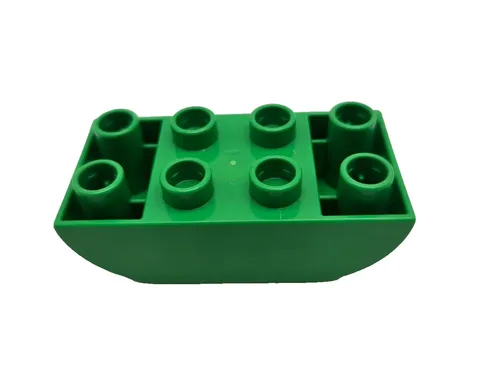 Lego Duplo 2x4 Slope Curved Inverted Double Brick Green 98224