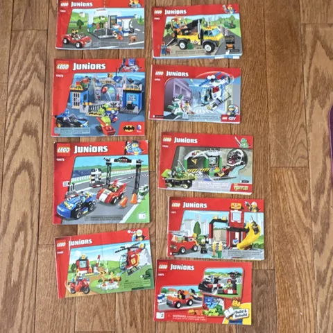 Variety of LEGO Juniors Illustrated Instruction Manual Booklets English Sets