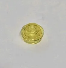 LEGO Parts - Trans-Yellow Plate, Round 1 x 1 - No 4073