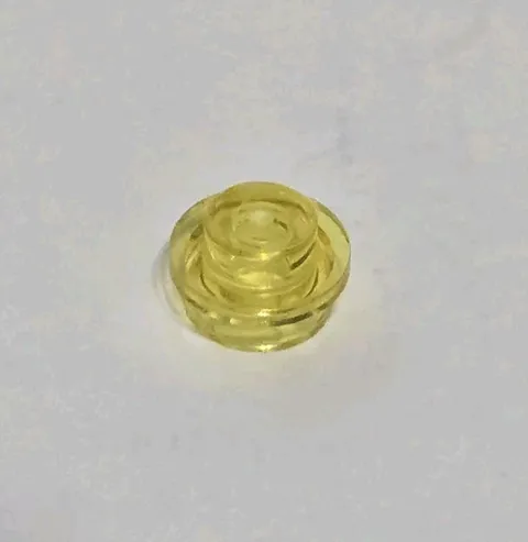 LEGO Parts - Trans-Yellow Plate, Round 1 x 1 - No 4073