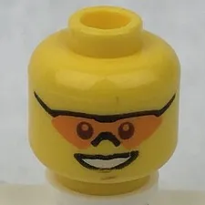 LEGO 3626cpb0641 Yellow Minifigure, Head Glasses W/ Orange Sunglasses
