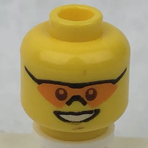 LEGO 3626cpb0641 Yellow Minifigure, Head Glasses W/ Orange Sunglasses