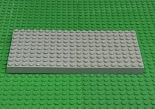 LEGO Thick Brick Plate w/o Bottom Tube (10 x 20) City Town (700eX) : Light Gray