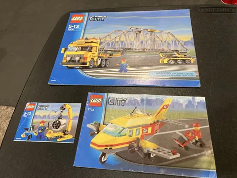 Lego City - 7900 7901 7732 Construction Plane Heavy Loader  Manual Only Lot 05