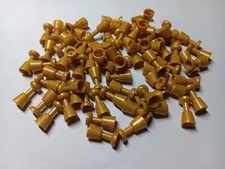 LEGO BULK LOT OF 72 GOLD MINIFIGURE UTENSIL GOBLET CUPS #2343
