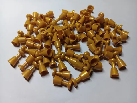 LEGO BULK LOT OF 72 GOLD MINIFIGURE UTENSIL GOBLET CUPS #2343