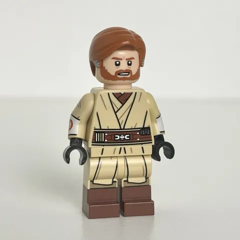 LEGO Star Wars Light Custom LC Obi-Wan Kenobi V2 w/ Extra Hair Custom Minifigure