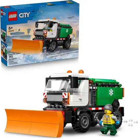 LEGO City Snowplow Truck Building Toy Toy Truck W/Movable Plow 60490✅US Stock