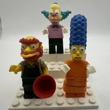 LEGO Simpsons Minifigure Lot 3 Marge Krusty Groundskeeper Willie 71005 CMF