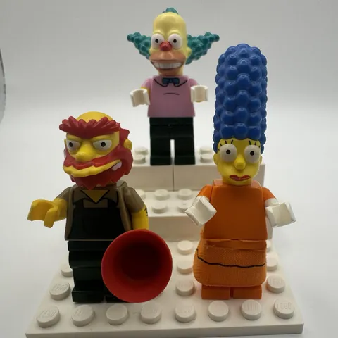 LEGO Simpsons Minifigure Lot 3 Marge Krusty Groundskeeper Willie 71005 CMF