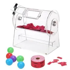 Lot Drum Lucky Child 2500 Lots or 100 Raffle Balls Capacity, Prof...