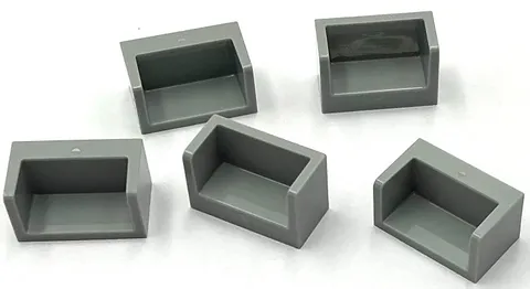 Lego 5 New Light Bluish Gray Panels 1 x 2 x 1 with Rounded Corners Pieces