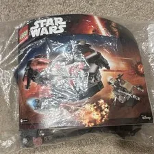 LEGO Star Wars Bulk Lot Bricks & Pieces Black Gray Red Poly Bag w/ Instructions