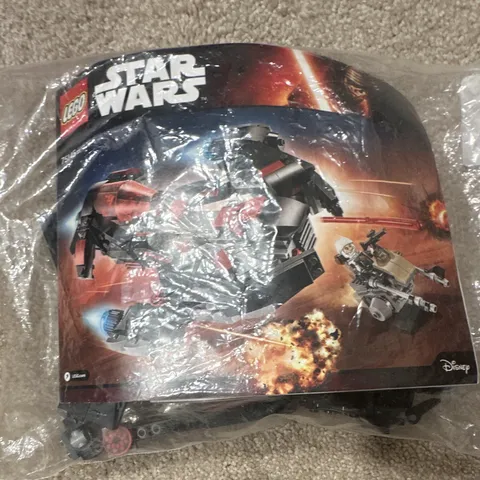 LEGO Star Wars Bulk Lot Bricks & Pieces Black Gray Red Poly Bag w/ Instructions