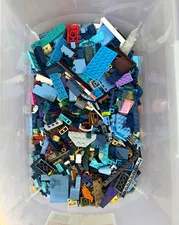LEGO 1 + Pound Lb Mixed Plates Blocks Parts Pieces Blue Orange Gray Pink Variety