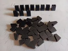 LEGO BULK LOT OF 50 BLACK SLOPE BRICKS 65° 2X1X2 2X2X2