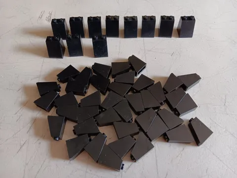 LEGO BULK LOT OF 50 BLACK SLOPE BRICKS 65° 2X1X2 2X2X2