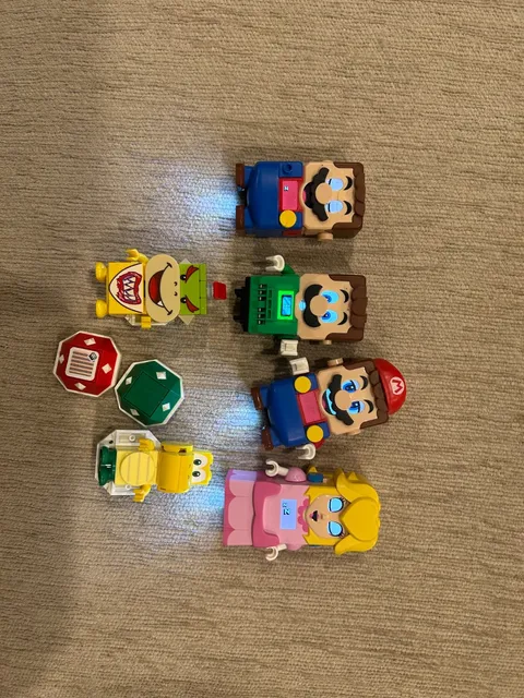 LEGO Super Mario Lot Mario x2 Luigi Peach Bowser Jr Koopa Interactive