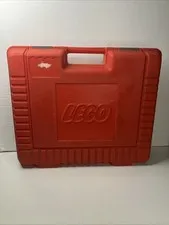 Vintage 1985 Lego Hard Plastic Carrying Case Red Large 15x12 Storage Made In USA