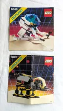 (2) Vintage 1988 Lego Instuction Manual Book Booklet Sheet Legoland 6848 + 6876