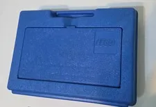 Vintage 1983 Hard Blue Plastic LEGO Carrying Storage Case Box Bin Tote