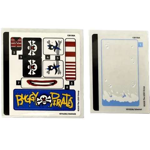new LEGO Sticker Sheets from One Piece Buggy the Clown's Circus Tent set 75637