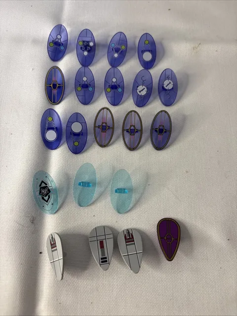 Lego Trans-Purple Blue Gray Ovoid Minifigure Oval Shield Lot Of 20 Shields