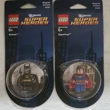 LEGO DC Super Heroes Magnet Minifigure Lot Batman & Superman 850664