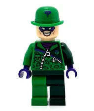 The RIddler dark green zipper suit DC Lego Minifigure 76012