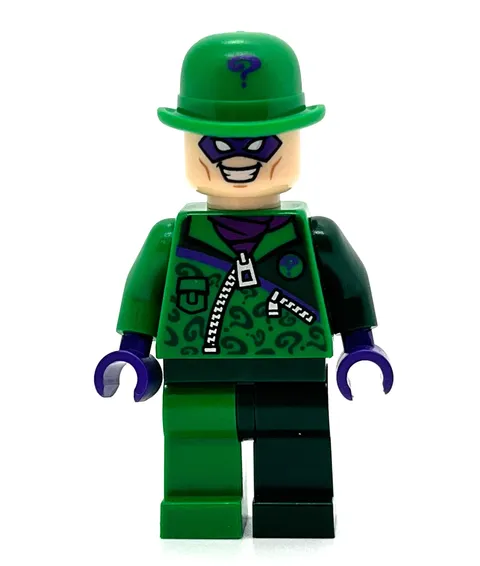 The RIddler dark green zipper suit DC Lego Minifigure 76012