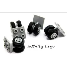 4 LEGO Light Bluish Grey Double Wheel Holder 2 x 2 Pate Landing Gear (4870)