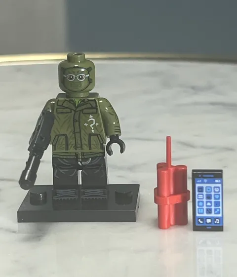 LEGO The Riddler Custom Printed Minifigure Olive Green Jacket The Batman