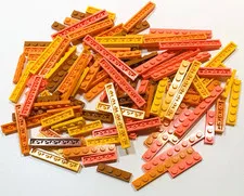 Lego Orange PLATES 1x'S ONLY 100pc Lot 1x8 1x6 1x4 City Construction Vehicles