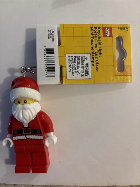 LEGO Santa Christmas Minifigure Iconic Key Light Keyring / Keychain