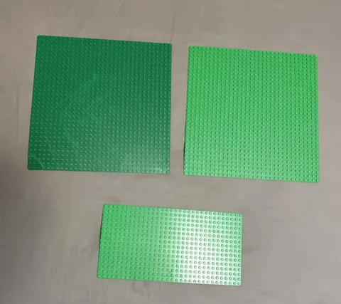 LEGO Green Baseplate Lot 3 Baseplates 32x32 16x32 3811 Building Base Plate Used