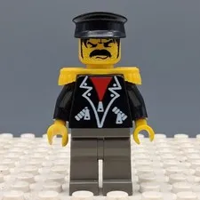 Lego Time Twisters Black Leather Jacket  Zippered Pockets Minifigure tim001