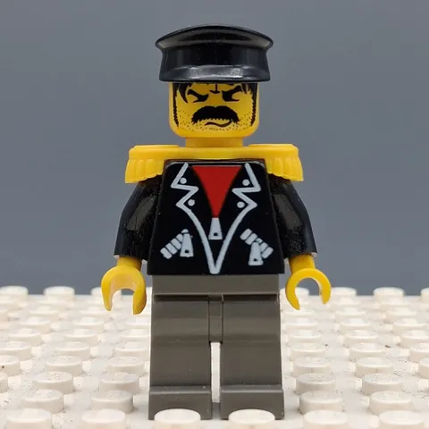Lego Time Twisters Black Leather Jacket  Zippered Pockets Minifigure tim001