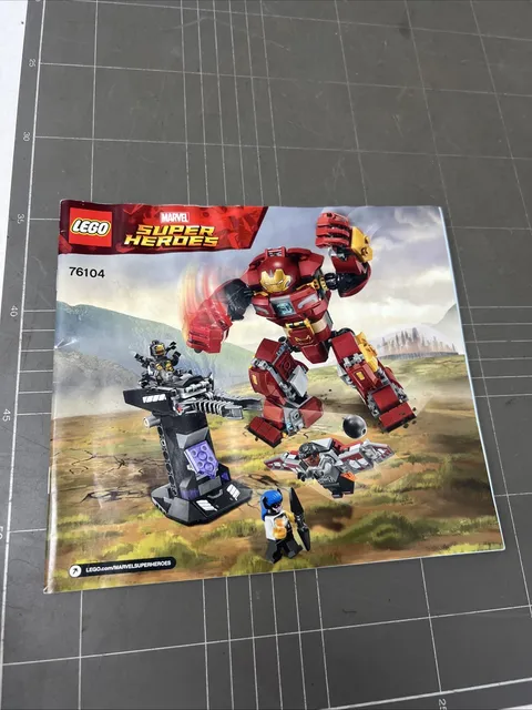 VINTAGE TOY LEGO MANUAL INSTRUCTIONS BOOKLET ART MARVEL SUPER HEROES 76104