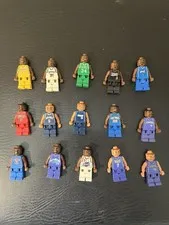 LEGO Sports NBA Lot 15 Figures & Cards Lot Kobe Iverson Garnett McGrady Pierce