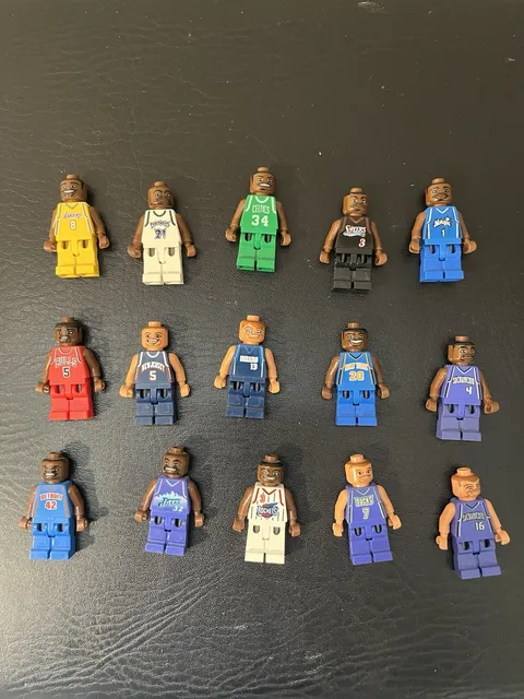 LEGO Sports NBA Lot 15 Figures & Cards Lot Kobe Iverson Garnett McGrady Pierce
